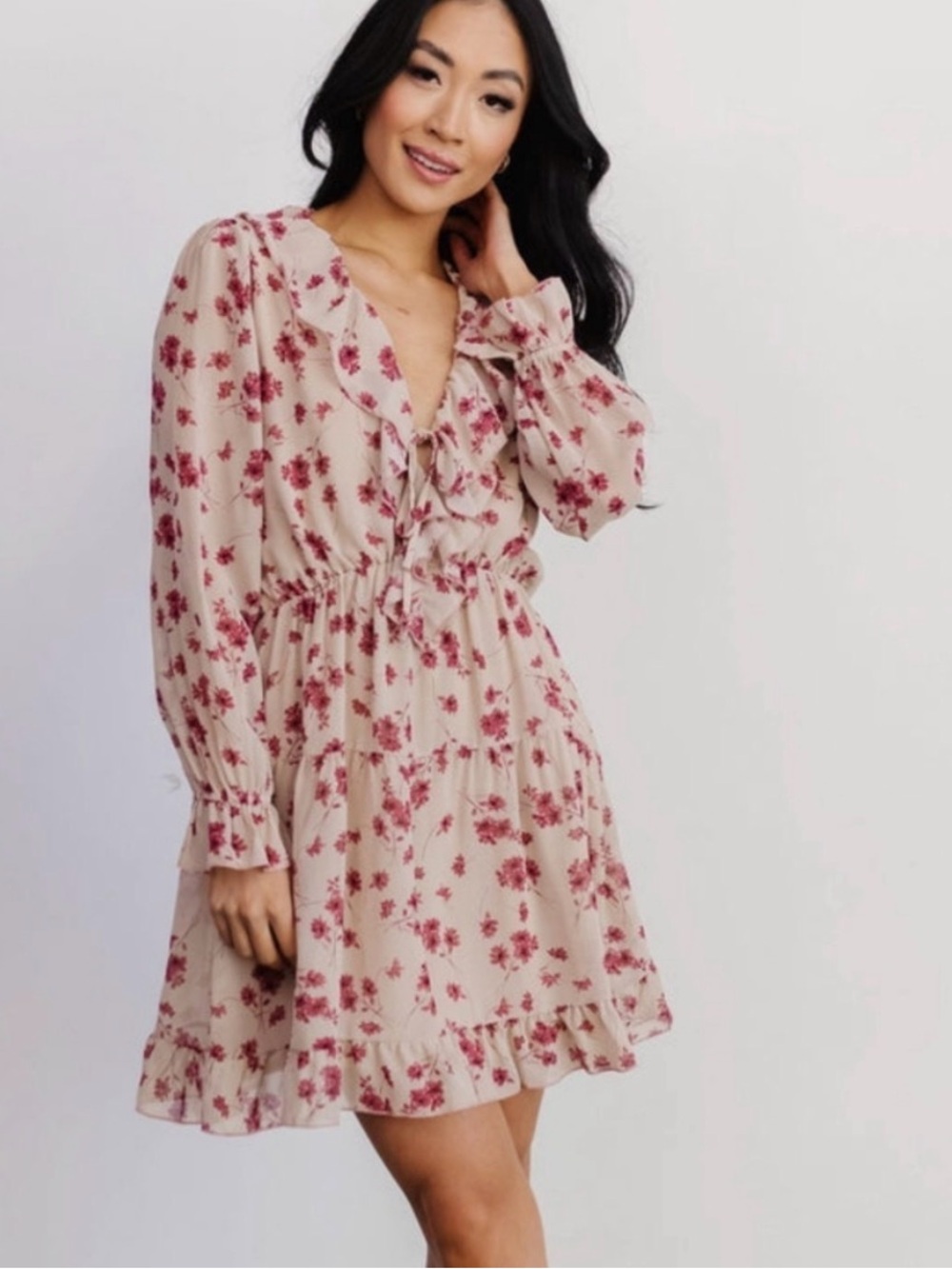 NWT Baltic Born Doris Mini Dress in Blush Floral